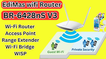 Edimax BR-6428nS V3 || How to setup edimax N300 Wi-Fi Router || Range Extender WIFI Bridge setting