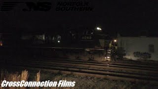 NS 4082 AC44C6M & 8018 ES44AC Leads 65D Empty Unit Tank Train In Greensboro