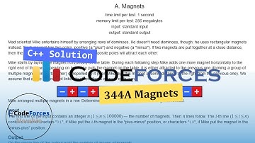 A C++ Solution to Codeforces 344A Magnets by CFNewbie