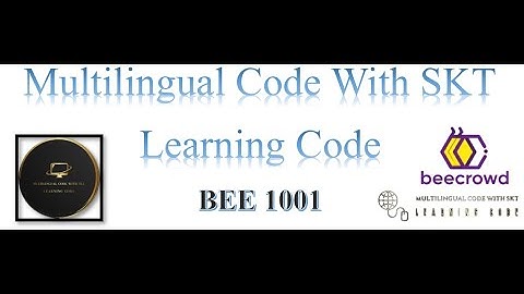BEE 1001 || Extremely Basic || Beecrowed || Beecrowed problem solve for beggainer.