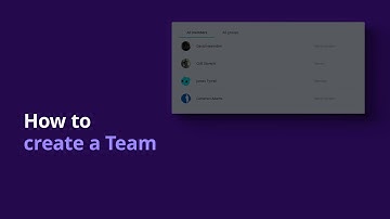 How to create a team