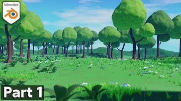 Part 1: Stylized Animated Forest Meadow 🏞️ (Blender Tutorial Series)