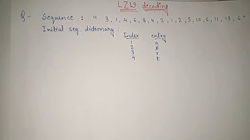 18. LZW DECODING example: Dictionary Coding in Data Compression | LZW coding in image processing