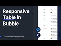 Build Responsive Table in Bubble｜Bubble.io tutorials