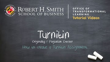 Turnitin - How to create a Turnitin Assignment