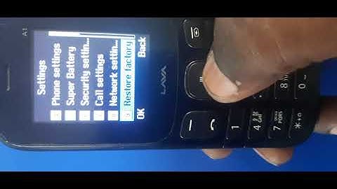 Lava a1 factory reset tamil