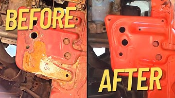 Removing surface rust from the engine bay!