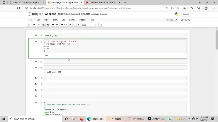 How to convert JS code to Python in Jupyter Notebook