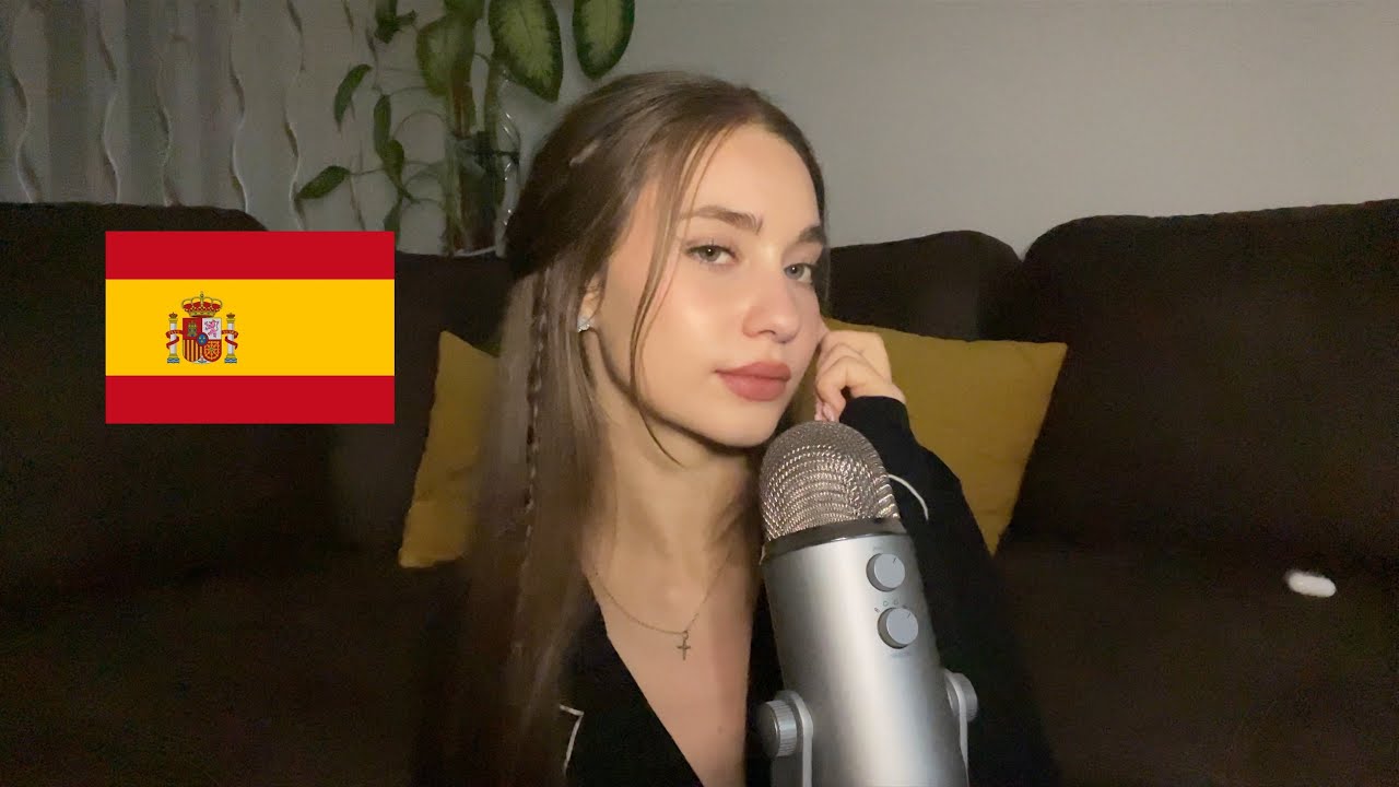 ASMR Learn Spanish with me 🇪🇸 (trigger words, reading, repeating phrases)