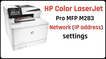How to set IP address on HP Color LaserJet MFP M283 printer ( network settings )
