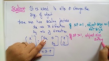 2D Scaling with Example | Transformation | CG | Computer Graphics | Lec-21 | Bhanu Priya