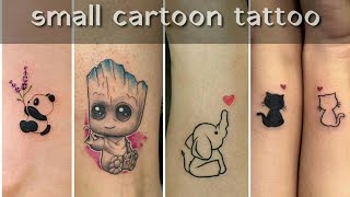 Best Small Cartoon Tattoo Desgins 😘 || Tiny Tattoos || Mini Tattoos ||