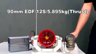 JP 90mm EDF 12S Testing video
