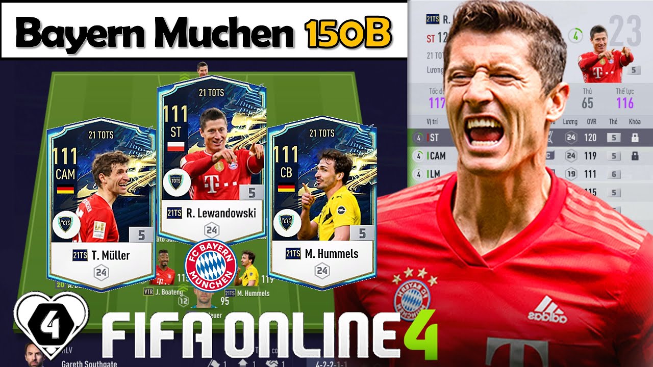 Xây Dựng & Trải Nghiệm Đội Hình BAYERN MUNICH 150 Tỷ Xuất Sắc Nhất Vs Song Sát MULLER & LEWAN 21TS