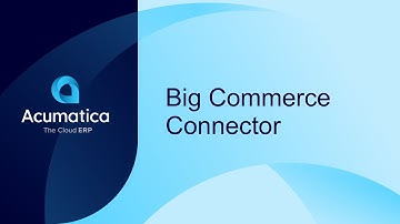 Acumatica BigCommerce Connector