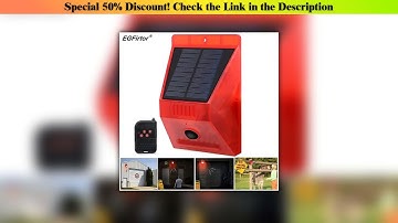 Top Solar Strobe Light Alarm Light With Remote Control Motion Detector 129dB Sound Security Siren L