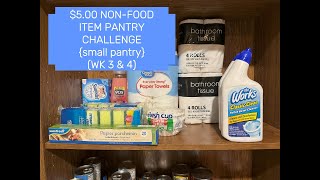 $5.00 NON-FOOD ITEM PANTRY CHALLENGE (WK 3 & 4) to start a small pantry #pantrychallenge
