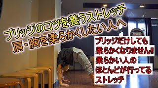 ブリッジの練習方法とコツ『肩と胸を柔らかくするストレッチ』