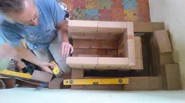 150mm Batch Rocket Stove - Mass Heater - Construction time lapse