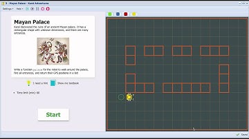 Karel the Robot in NCLab, Version 0.9 - Mayan Palace (Purple Belt 3 - Lists)