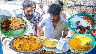 Cheapest RoadSide Unlimited Meals | Indian Street Food | #Meals #Vegmeals #NonVegMeals