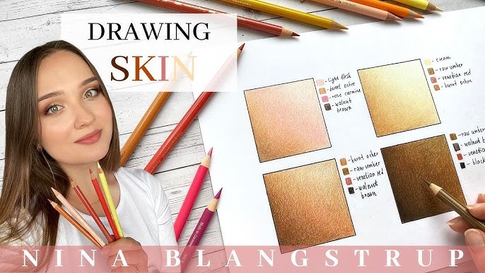 How to draw skin with colored pencils (Faber Castell Polychromos)  Colored  pencil tutorial, Colored pencils, Blending colored pencils