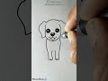 Cute puppy drawing short window craft