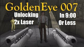 GoldenEye 007 walkthrough: Aztec Complex. (Unlocking 2x Laser in 9:00 or less)
