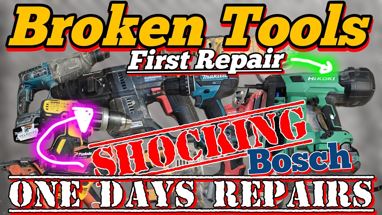 Repairing 1 whole shelf of broken Power Tools in one day. Plus the ...