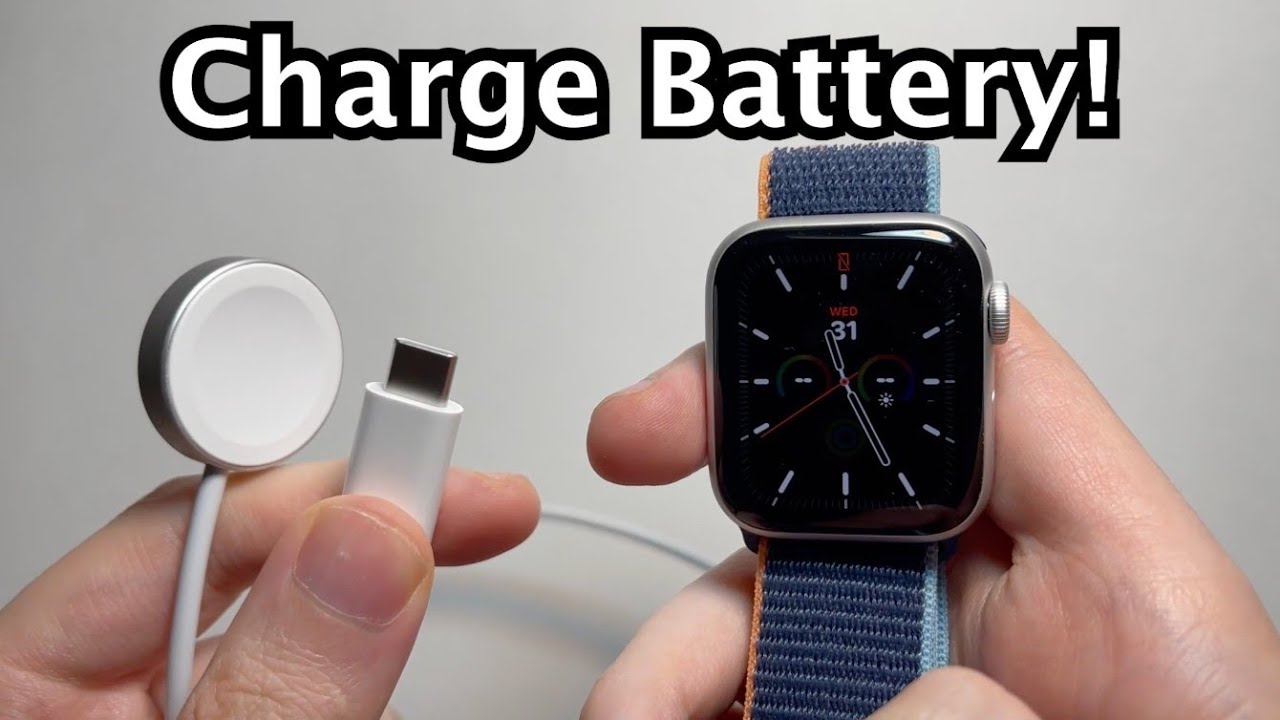 Apple Watch How to Charge & Check Battery % (Series 7) - YouTube