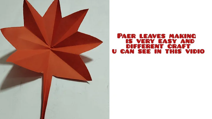 Tips to cut paper in the shape of maple leaves are very simple and easy | paper leaves craft