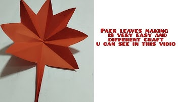 Tips to cut paper in the shape of maple leaves are very simple and easy | paper leaves craft