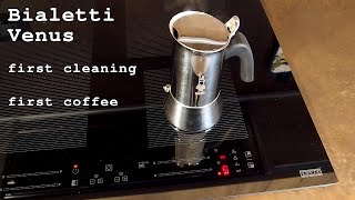 Bialetti Venus Induction Coffee Maker • Unboxing, first cleaning and first coffee