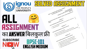 BPSC-101 Solved Assignment "Understanding Political Theory" English Medium #amanstudyswot #ignou