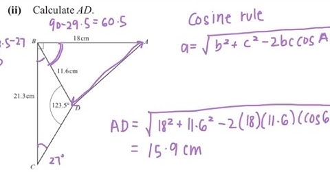 Sine Rule and Cosine Rule | IGCSE MATH (0580) PAST PAPER QUESTIONS