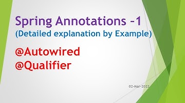Spring Annotations   Part   1 | @Autowired | @Qualifier | Detailed explanation by example