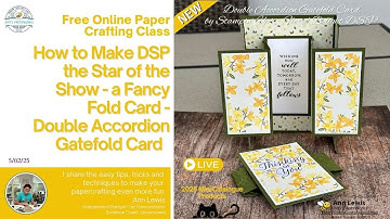 🌸 The secret hack to easily create your Double Accordion Gatefold Card—Thoughtful Journey DSP.  🌸