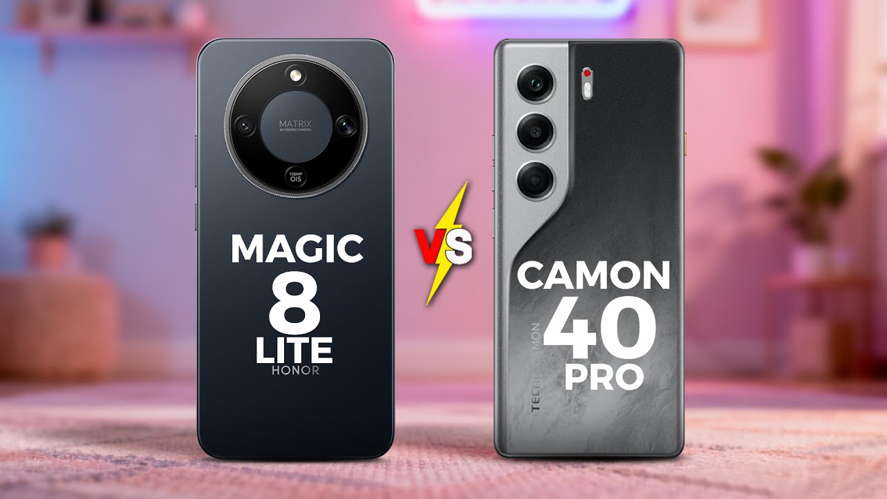 HONOR MAGIC 8 LITE VS TECNO CAMON 40 PRO