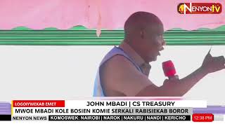 JOHN MBADI CONFIRMS GOVERNMENT WILL USE SHARE SALE FUNDS FOR KEY PROJECTS