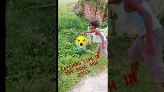 Fishing On Roadside Ditch