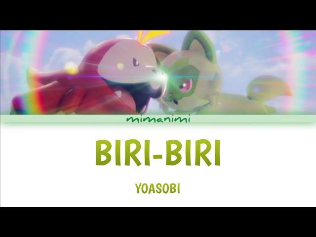 YOASOBI - Biri Biri Lyrics Video [Kan/Rom/Eng] | Pokémon Scarlet and Violet’s 1st Anniversary Theme class=