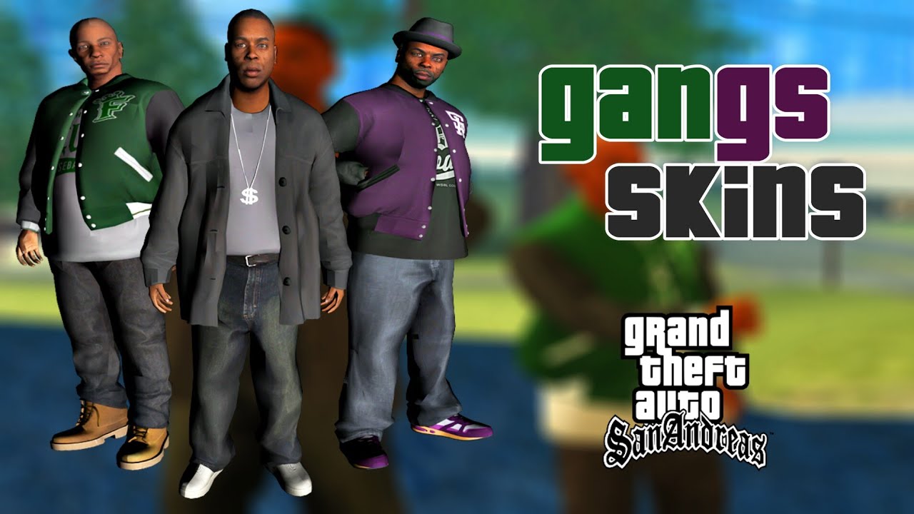 Gta San Andreas Gangs Skins De Gta5 Para Gta Sa Mod - Gtainside.Com