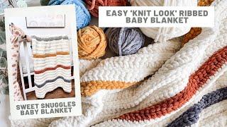 Crochet Baby Blanket for Beginners  Knit Look Stitch