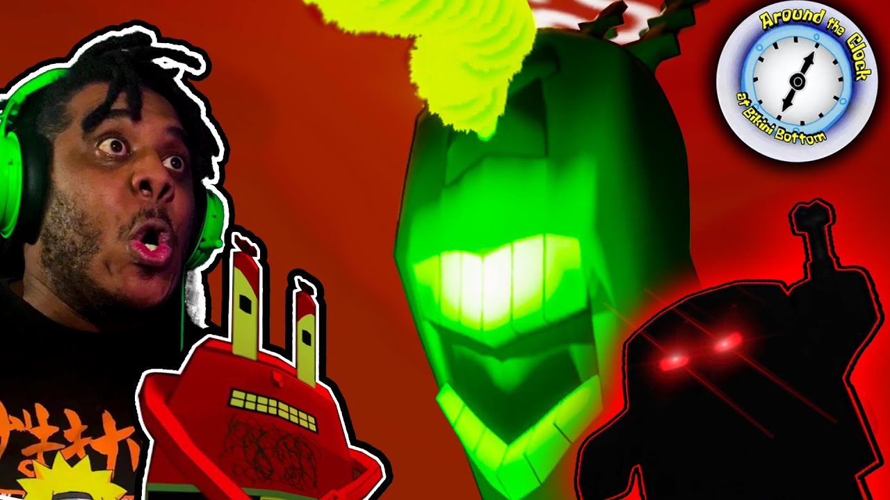 PLANKTON IS HUGE AND THE HASH SLINGING SLASHER IS BACK!!! | Around The Clock At Bikini Bottom Part 6