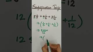 Famous | Mixed Fraction Trick | Fast simplify trick | Simplification Trick  hindi | #Shorts #simplification Wealth