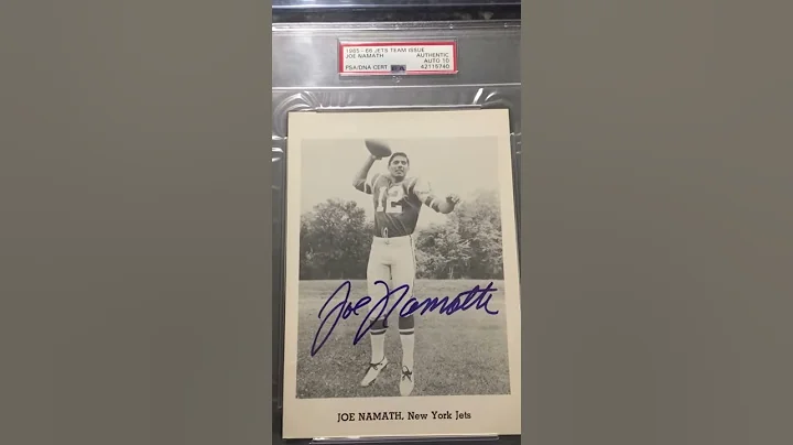 Joe Namath Signed 1965-66 Jets Team Issue 5x7 #4 R...