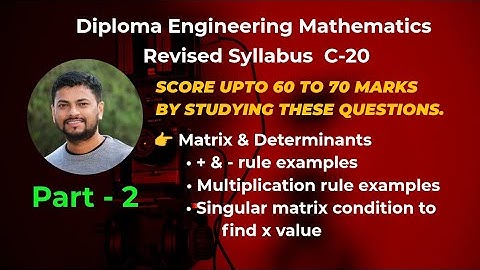 Diploma Engineering Maths Most important questions| C-20 revised Syllabus | Part 2 | Scoring package