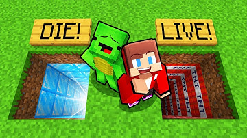 Mikey and JJ Choose the Right Hole in Minecraft (Maizen)