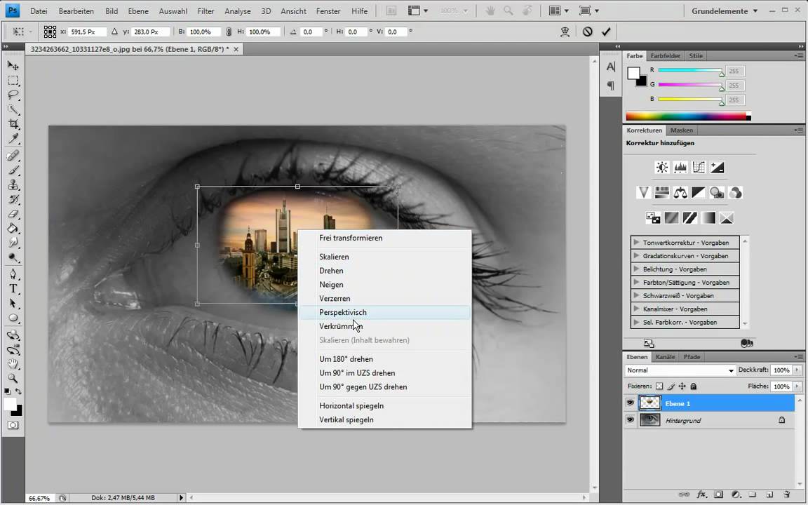 Photoshop Bilder In Augen Einfugen Youtube