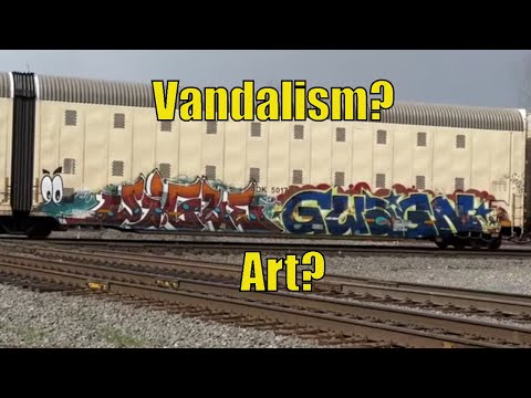 Graffiti-laden train gets built over the Marion diamonds